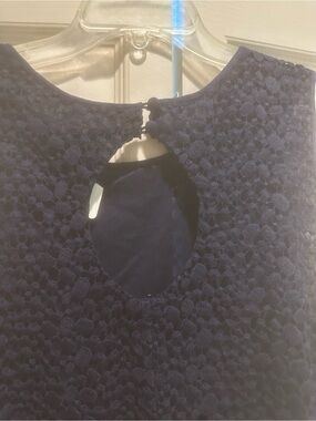 Boden Navy Crochet Detail Dress